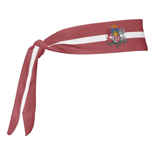 Latvia Flag Elegant Patriotic Tie Headband (Rotate 270)