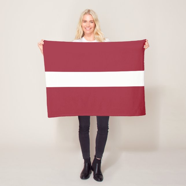 Latvia Flag Fleece Blanket (In Situ)
