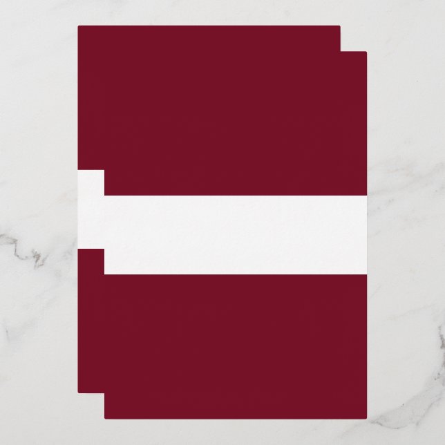 Latvia flag foil invitation (Front/Back)