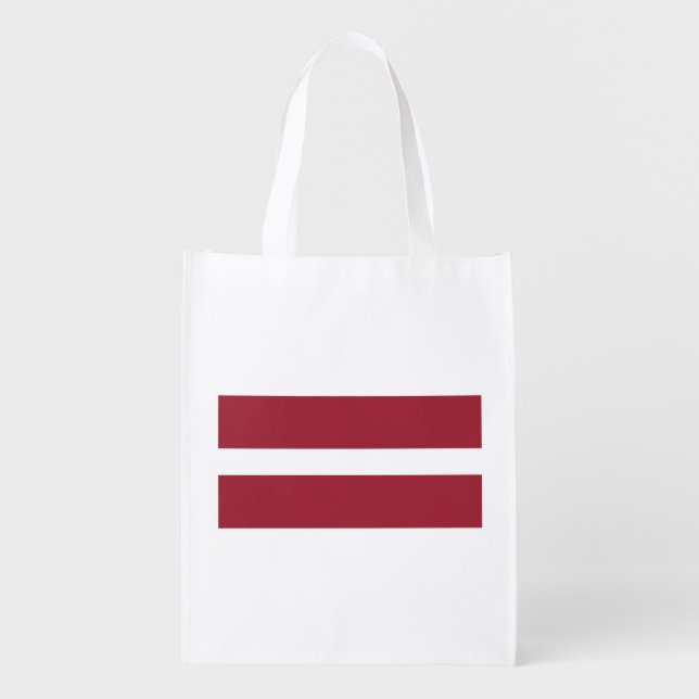 Latvia Flag Grocery Bag (Front)