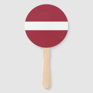 Latvia Flag Hand Fan