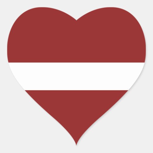 Latvia Flag Heart Sticker