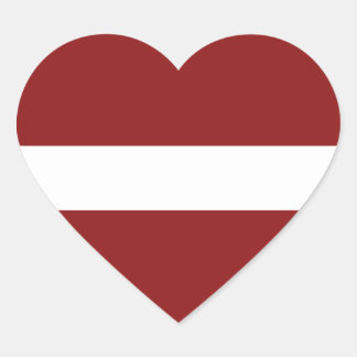 Latvia Flag Heart Sticker