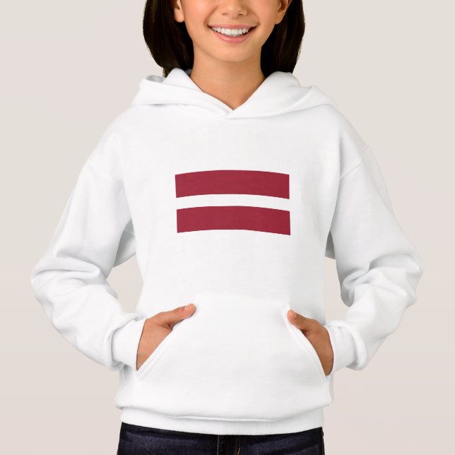 Latvia Flag Hoodie (Front)