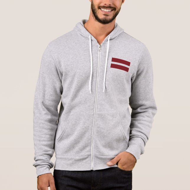 Latvia Flag Hoodie (Front)