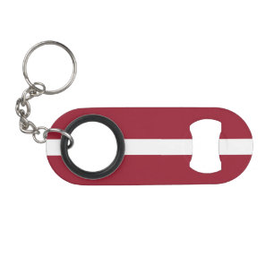 Latvia Flag Keychain Bottle Opener