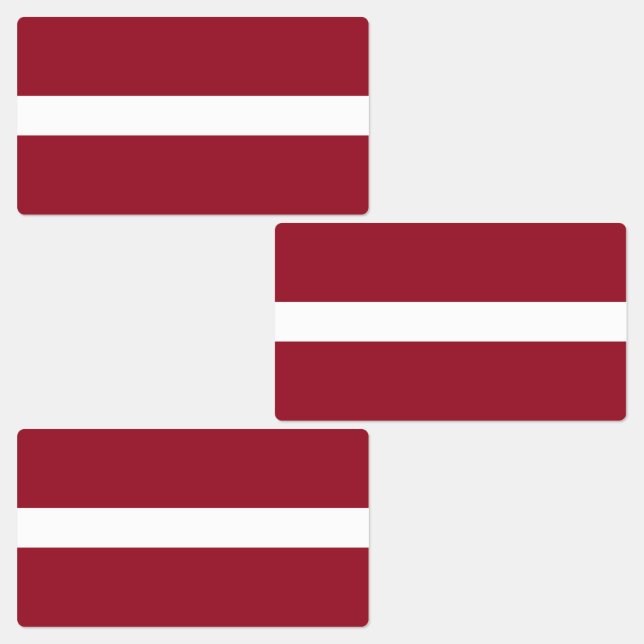 Latvia Flag Labels (Group)