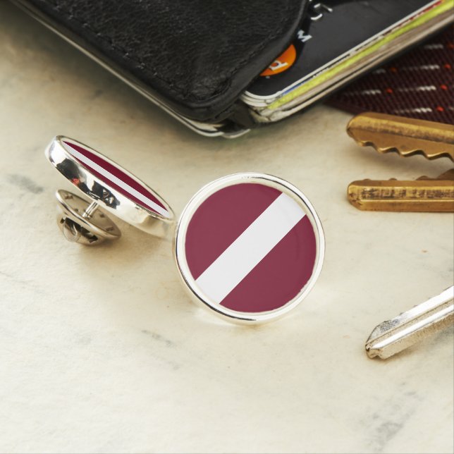 Latvia flag lapel pin (In Situ)