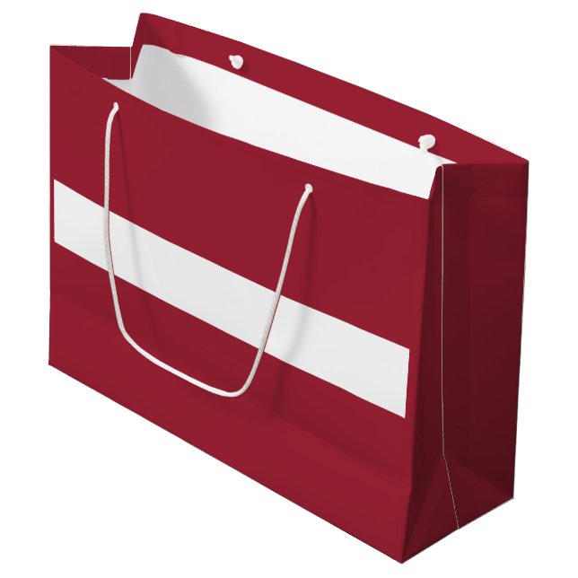 Latvia Flag Large Gift Bag (Front Angled)