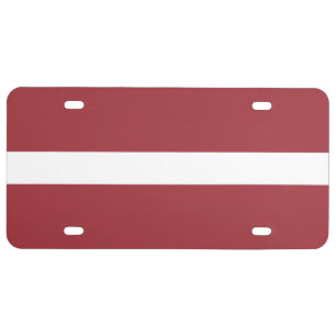 Latvia Flag License Plate