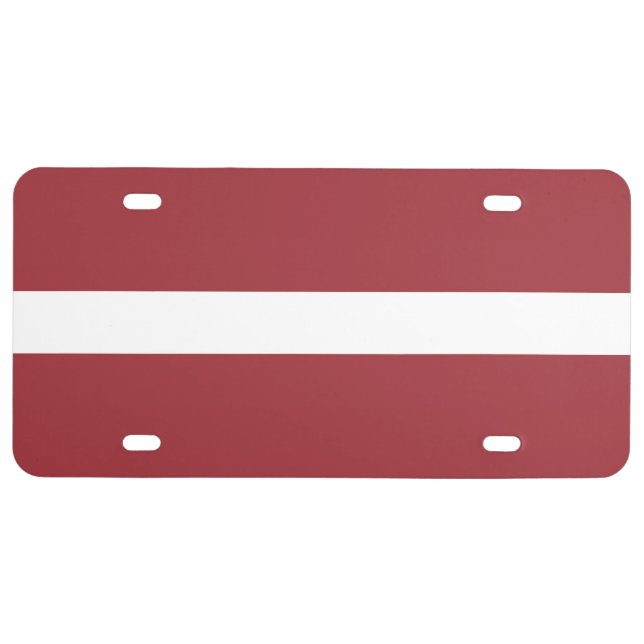 Latvia Flag License Plate (Front)