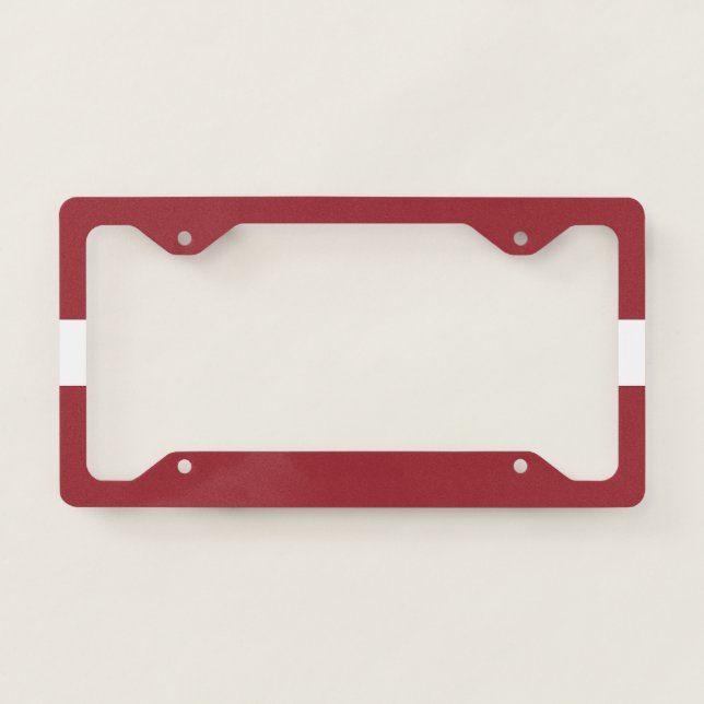 Latvia Flag License Plate Frame (Front)