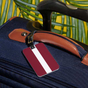 Latvia flag luggage tag