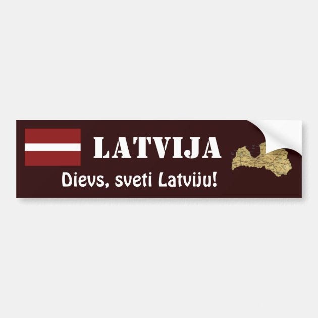 OVAL sticker flag country code bumper decal car latvia latvian LV 