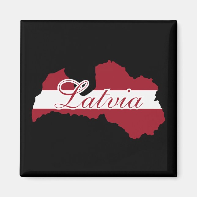  Latvia Flag , Map of LATVIA  Latvian Gift Magnet (Front)