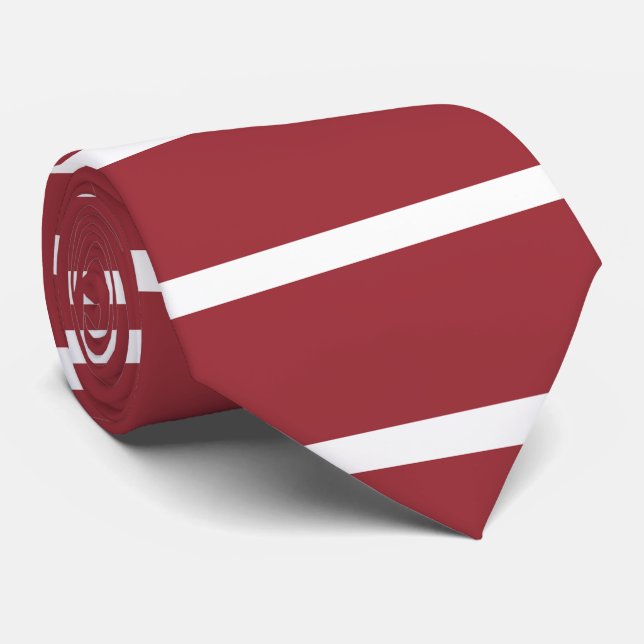 Latvia Flag Neck Tie (Rolled)
