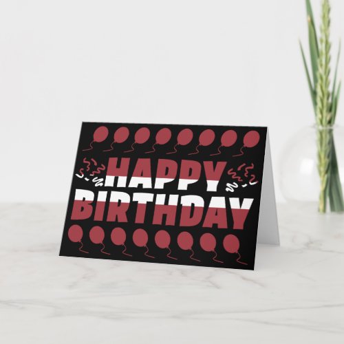 Latvia Flag Patriotic Birthday Card