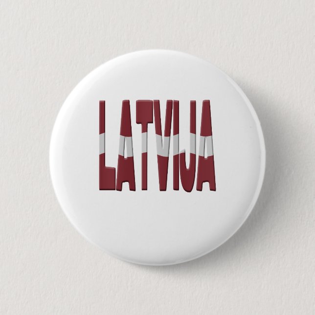 Latvia flag pinback button (Front)