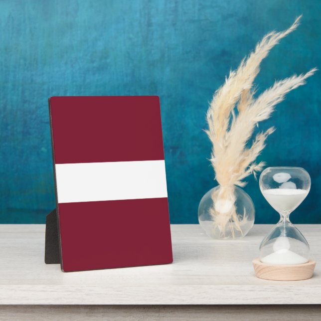 Latvia flag plaque (Side)