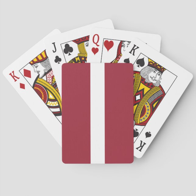 Latvia Flag Poker Cards (Back)