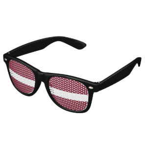 Latvia flag retro sunglasses