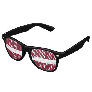 Latvia flag retro sunglasses