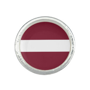 Latvia flag ring