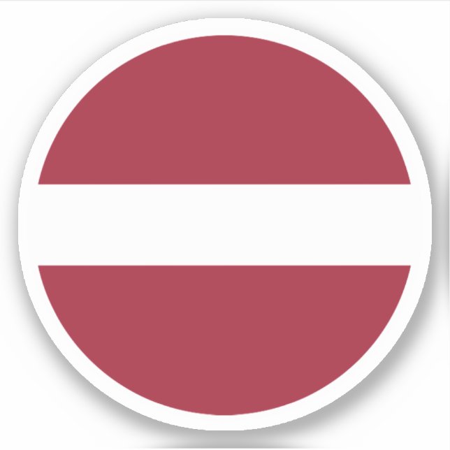 Latvia Flag Round Sticker (Front)