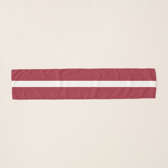 Latvia Flag Scarf (Front (Horizontal))