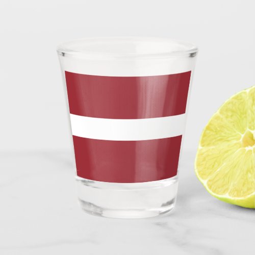 Latvia Flag Shot Glass