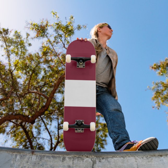 Latvia flag skateboard (Outdoor 1)