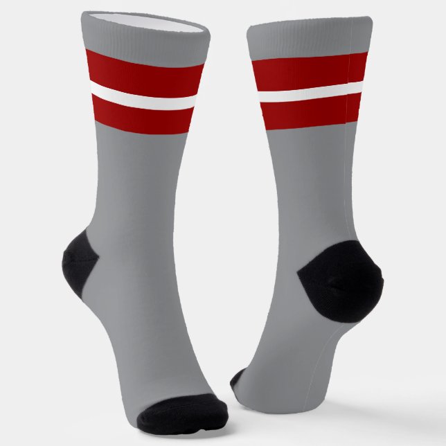 Latvia flag socks (Angled)