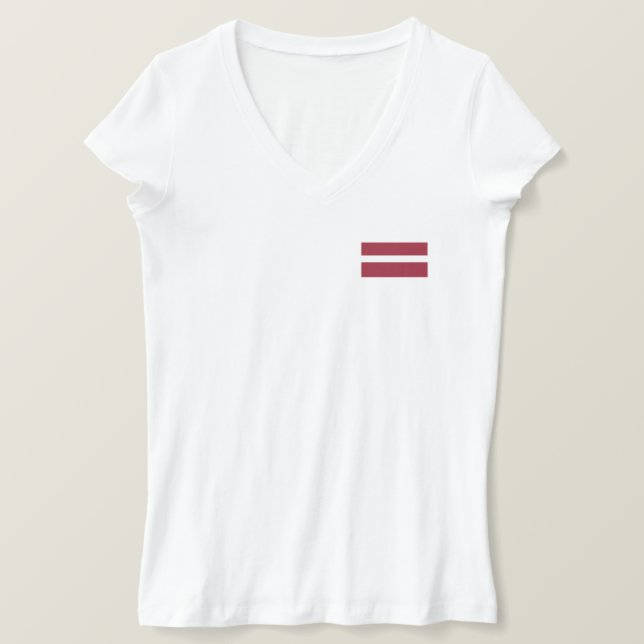 Latvia Flag T-Shirt (Design Front)