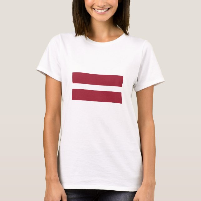 Latvia Flag T-Shirt (Front)
