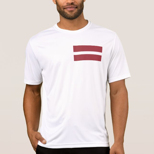 Latvia Flag T-Shirt (Front)
