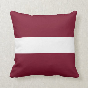 Latvia Flag Throw Pillow