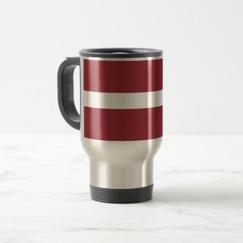 Latvia Flag Travel Mug