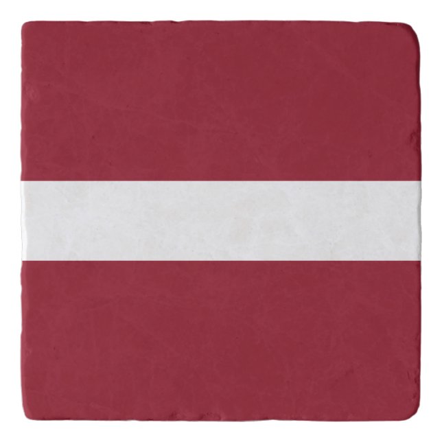 Latvia Flag Trivet (Front)