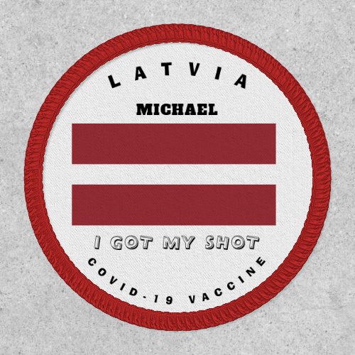 Latvia Flag Vaccinated Covid_19 Patch