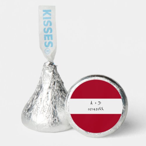 Latvia Flag Valentines Day Custom Message Hersheys Kisses