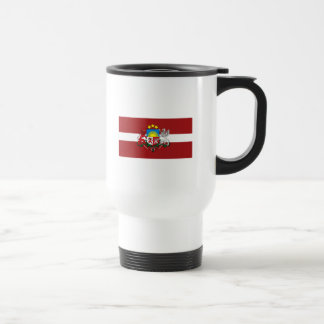 Latvia Flag w COA Mug
