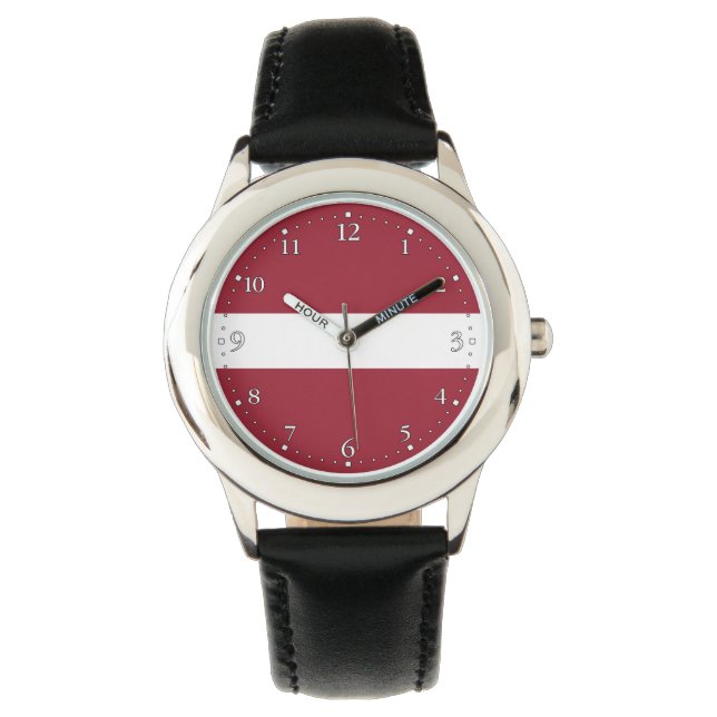 Latvia Flag Watch (Front)
