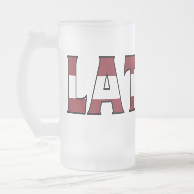 Latvia Frosted Mug (Left)