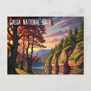 Latvia Gauja National Park Travel Postcard