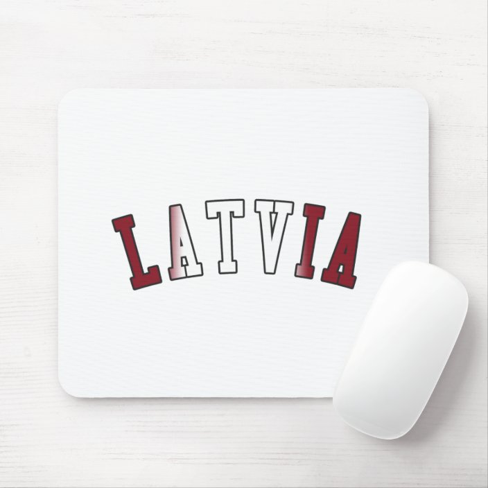 Latvia in National Flag Colors Mousepad