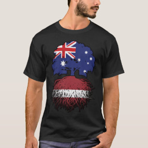 Latvia Latvian Australian Australia Tree Roots T-Shirt