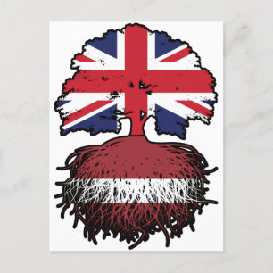 Latvia Latvian British UK United Kingdom Britain Postcard