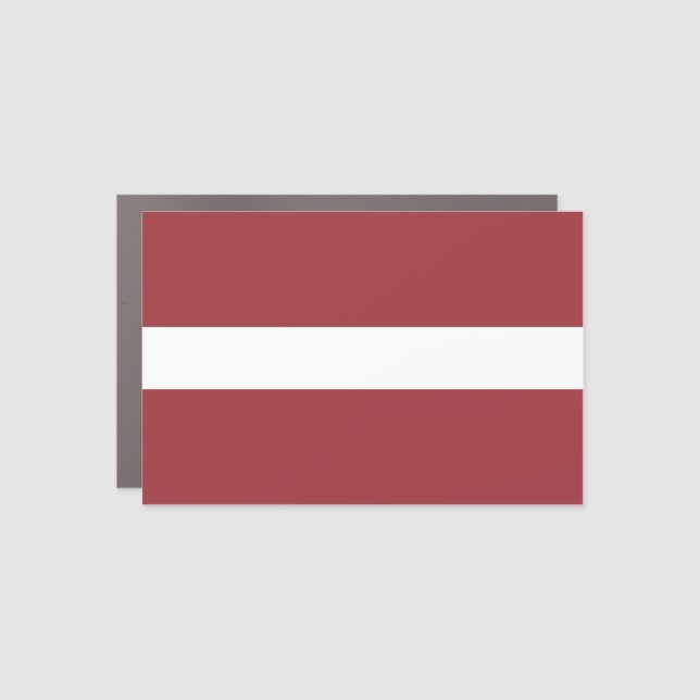 Latvia (Latvian) Flag Car Magnet (Front)