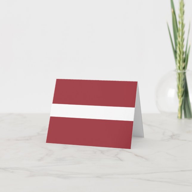 Latvia (Latvian) Flag Card (Front)
