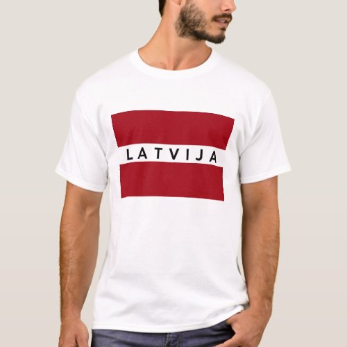 Latvia Latvian flag country Latvija text name T_Shirt